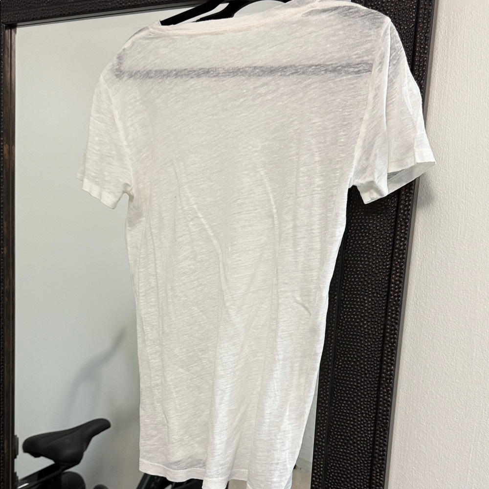 J. Crew White Bee Print Short Sleeve Tee - Picture 3 of 6